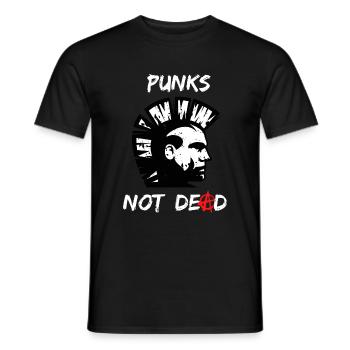 Punks Not Dead, Punker Punk Rock - T-shirt homme - noir - Devant - AI Model Male 178 light (178cm)