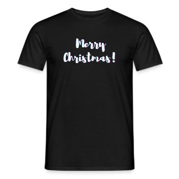 Frohe Weihnachten! - (Frohe Weihnachten)! - Männer T-Shirt - Schwarz - Vorne - AI Model Male 178 light (178cm)
