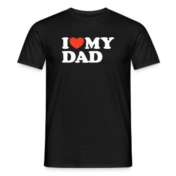 I love my Dad Herz Shirt - Männer T-Shirt - Schwarz - Vorne - AI Model Male 178 light (178cm)