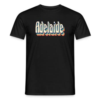 Adelaide T-Shirt Vintage Retro Geschenk T-Shirt - Männer T-Shirt - Schwarz - Vorne - AI Model Male 178 light (178cm)