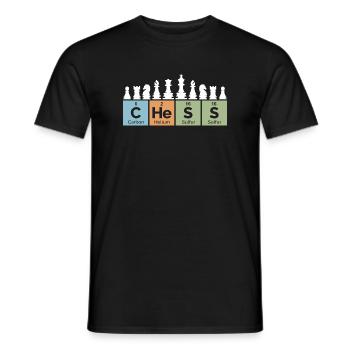 retro Schach Periodensystem coole Sprüche vintage - Männer T-Shirt - Schwarz - Vorne - AI Model Male 178 light (178cm)
