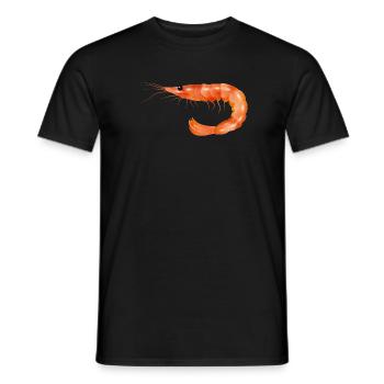 Pink Shrimp or Shrimp Hand Drawn - Men's T-Shirt - black - Front - AI Model Male 178 light (178cm)