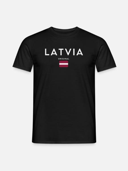 Latvian flag, Latvian pride - Men's T-Shirt - black