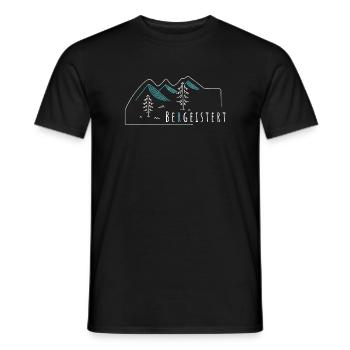 Bergeistert Berge Wandern Bergsport Alpin - Männer T-Shirt - Schwarz - Vorne - AI Model Male 178 light (178cm)