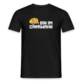 Caravan Caravan Camping cool sayings madness - Men's T-Shirt - black - Front - AI Model Male 178 light (178cm)