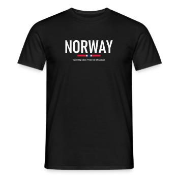 Norvège - Norvège - Norvège - Drapeau - Scandinavie - T-shirt homme - noir - Devant - AI Model Male 178 light (178cm)