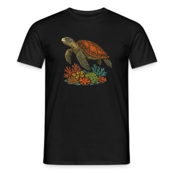 Tortue de mer de l’océan - T-shirt homme - noir - Devant - AI Model Male 178 light (178cm)