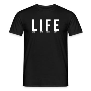 LifeUnfiltered 2 - Männer T-Shirt - Schwarz - Vorne - AI Model Male 178 light (178cm)