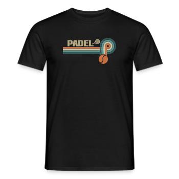Padel rétro pour les fans de sport - T-shirt homme - noir - Devant - AI Model Male 178 light (178cm)