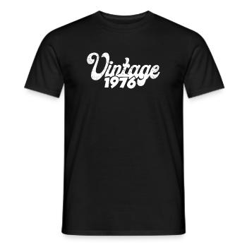 Vintage 1976 Retro Lettering - Men's T-Shirt - black - Front - AI Model Male 178 light (178cm)