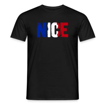 Nice France Nice - Men's T-Shirt - black - Front - AI Model Male 178 light (178cm)