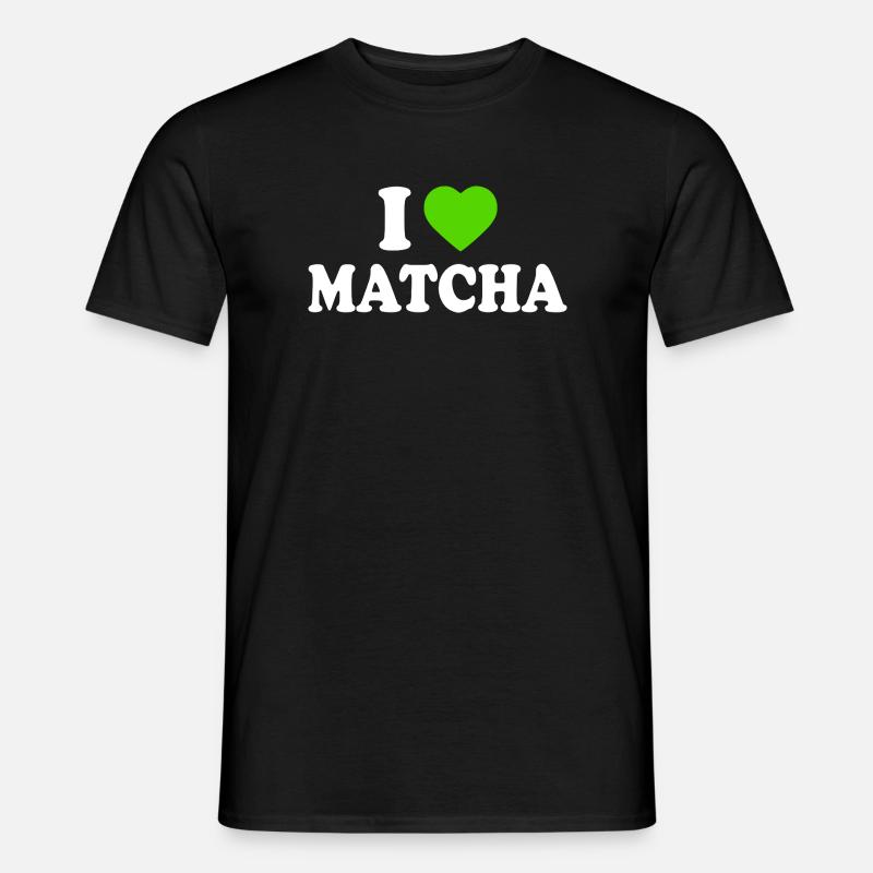 I love matcha - Männer T-Shirt - Schwarz