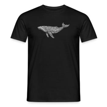 Buckelwal - Männer T-Shirt - Schwarz - Vorne - AI Model Male 178 light (178cm)
