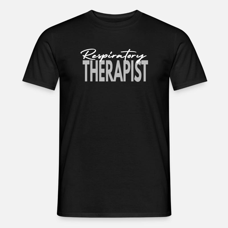 Atemtherapeut Lungen-RT - Männer T-Shirt - Schwarz