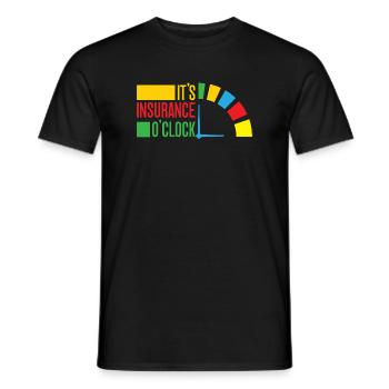 Insurance Agent Funny It´s O´Clock Insurance - Männer T-Shirt - Schwarz - Vorne - AI Model Male 178 light (178cm)