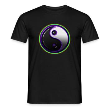 Ying Yang spirit - Männer T-Shirt - Schwarz - Vorne - AI Model Male 178 light (178cm)