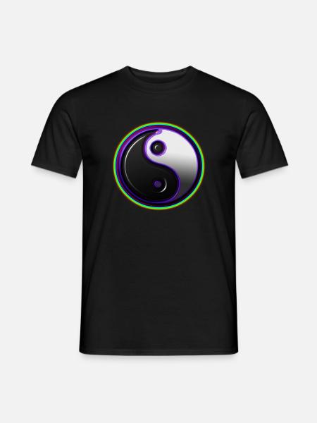 Ying Yang spirit - Men's T-Shirt - black