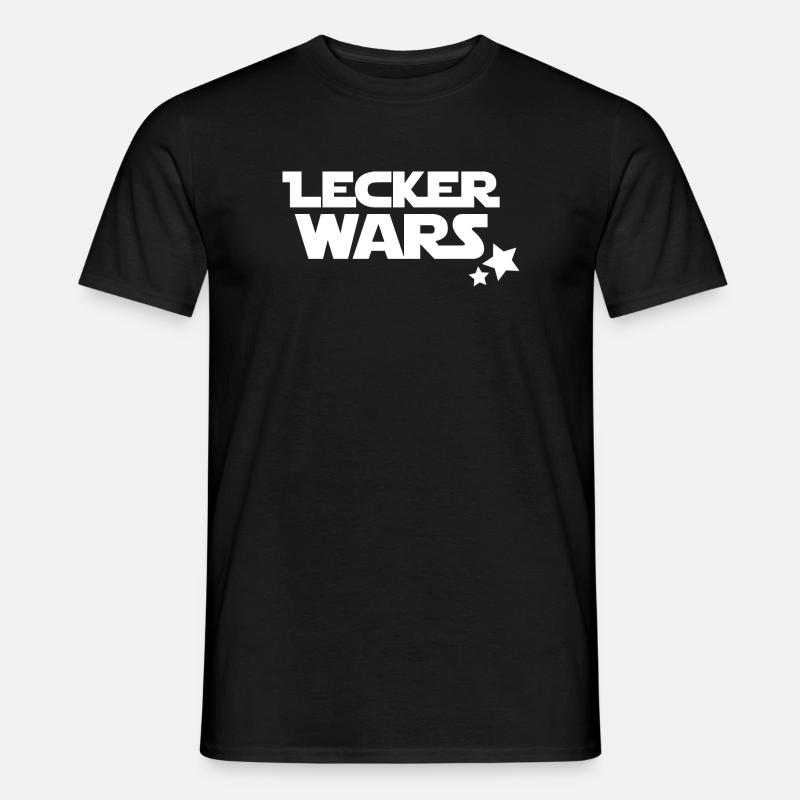 lecker wars - Männer T-Shirt - Schwarz