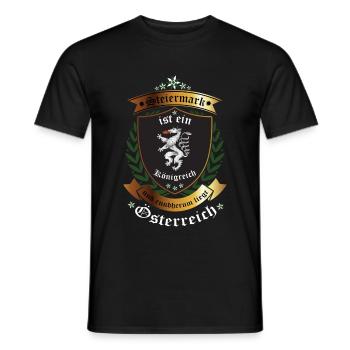 Steiermark - Männer T-Shirt - Schwarz - Vorne - AI Model Male 178 light (178cm)