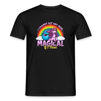 Licorne magique sirène Mernicorn Rainbow - T-shirt homme - noir - Devant - AI Model Male 178 light (178cm)