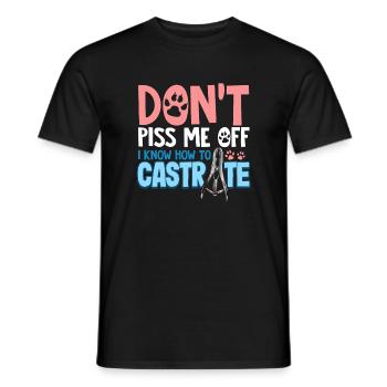 Veterinarian Castration Animal Doctor Castrate Jok - Men's T-Shirt - black - Front - AI Model Male 178 light (178cm)
