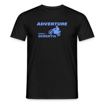 MOTORBIKE ADVENTURE - Men's T-Shirt - black - Front - AI Model Male 178 light (178cm)