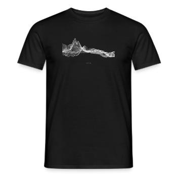 Digital Matterhorn - Men's T-Shirt - black - Front - AI Model Male 178 light (178cm)