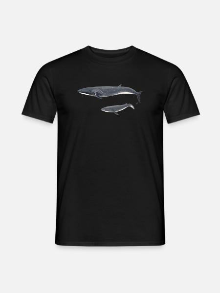 Whale whale Balaenoptera borealis - Men's T-Shirt - black