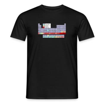 Tableau périodique Chimie - T-shirt homme - noir - Devant - AI Model Male 178 light (178cm)