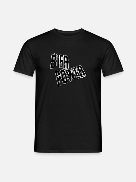 Bierpower - Männer T-Shirt - Schwarz