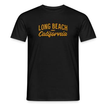Long Beach California Retro Logo - Männer T-Shirt - Schwarz - Vorne - AI Model Male 178 light (178cm)