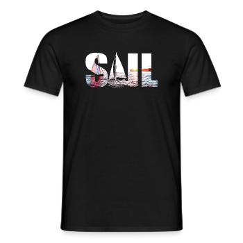 SAIL - T-shirt homme - noir - Devant - AI Model Male 178 light (178cm)
