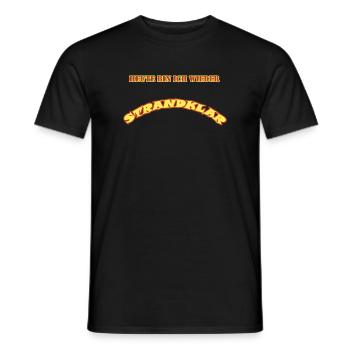 Strandklar - Männer T-Shirt - Schwarz - Vorne - AI Model Male 178 light (178cm)