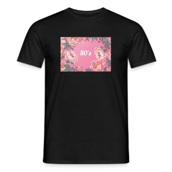 Années 80 - T-shirt homme - noir - Devant - AI Model Male 178 light (178cm)