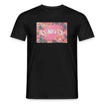 Années 80 - T-shirt homme - noir - Devant - AI Model Male 178 light (178cm)