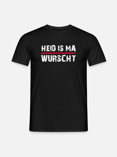 Heid is ma wurscht - Männer T-Shirt - Schwarz