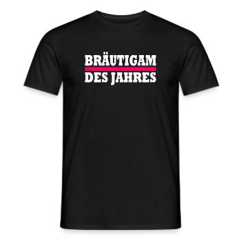 bräutigam des jahres - Männer T-Shirt - Schwarz - Vorne - AI Model Male 178 light (178cm)