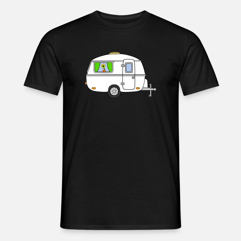 Wohnwagen / Caravan Vintage Weiss - Männer T-Shirt - Schwarz