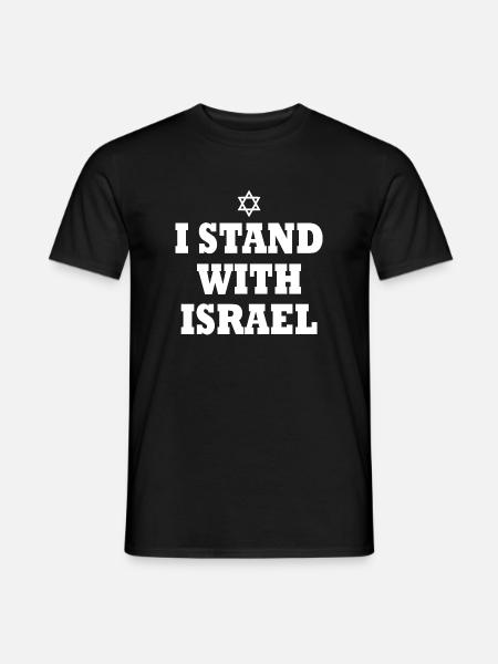 I stand with israel - Men's T-Shirt - black