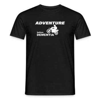MOTORBIKE ADVENTURE - Men's T-Shirt - black - Front - AI Model Male 178 light (178cm)