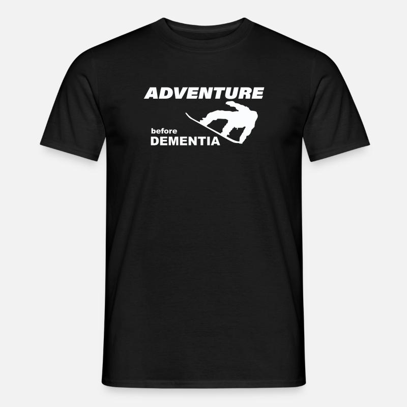 SNOWBOARD ADVENTURE - Männer T-Shirt - Schwarz