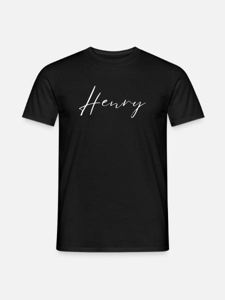 Henry Name T-shirt gave til mænd - Mænd T-shirt - sort