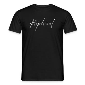 Raphael Name T-Shirt Gift for Men - Men's T-Shirt - black - Front - AI Model Male 178 light (178cm)