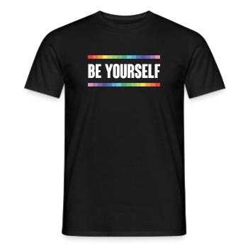 LGBTQ Pride Month - Be Yourself - Men's T-Shirt - black - Front - AI Model Male 178 light (178cm)
