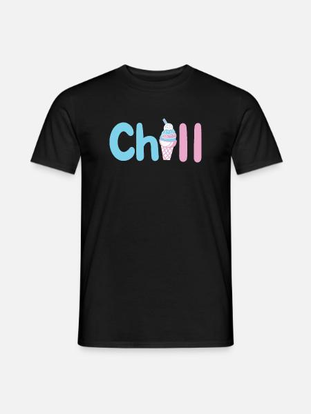 Eiscreme Sommer - Männer T-Shirt - Schwarz