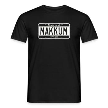 T-Shirt Makkum Sweat à capuche Ijsselmeer Friesland - T-shirt homme - noir - Devant - AI Model Male 178 light (178cm)