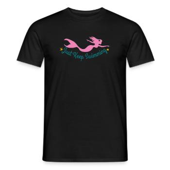 Underwater Mermaid with Motivational Quote - Men's T-Shirt - black - Front - AI Model Male 178 light (178cm)