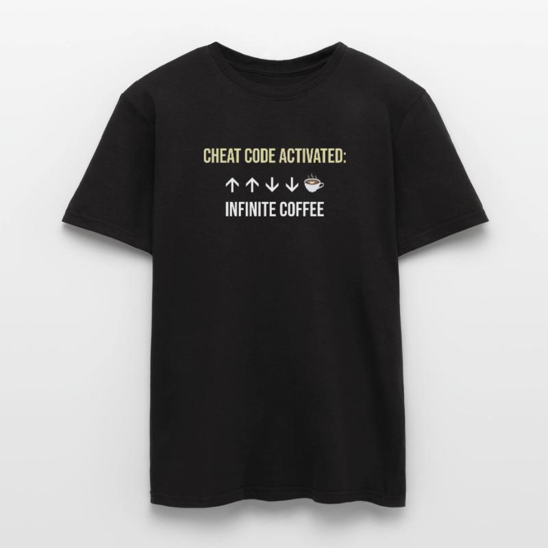 Infinite Coffee Active Cheat Code Men’s T-shirt