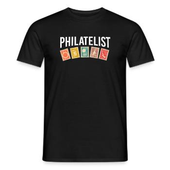 Stamp Collection Philatelist Stamps - Men's T-Shirt - black - Front - AI Model Male 178 light (178cm)