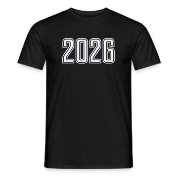 2026  - Männer T-Shirt - Schwarz - Vorne - AI Model Male 178 light (178cm)